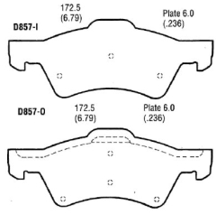 Bremsklötze Vorne - Brakepads Front  Voyger  01-05